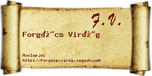 Forgács Virág névjegykártya